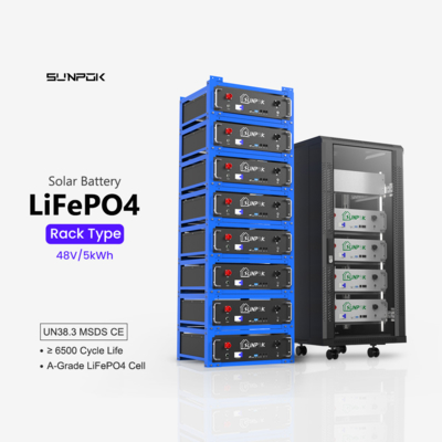 Smart BMS LiFePO4 10kwh 48V 100Ah 200Ah 300Ah Solar Lithium Ion Server Rack Mounted Battery Pack for Solar System