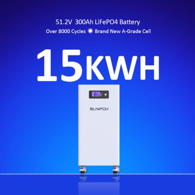 10000+ Cycle 10 Years Warranty 10Kw 15Kwh Lifepo4 Battery Pack 51.2V 300Ah 48V Battery Packs Solar Lifepo4 Batteries