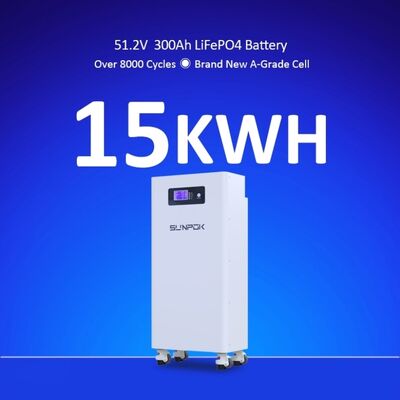 51.2V High Quality Solar Energy 15kW 16kWh Storage Battery Home 48 Volt LiFePO4 Battery 300Ah