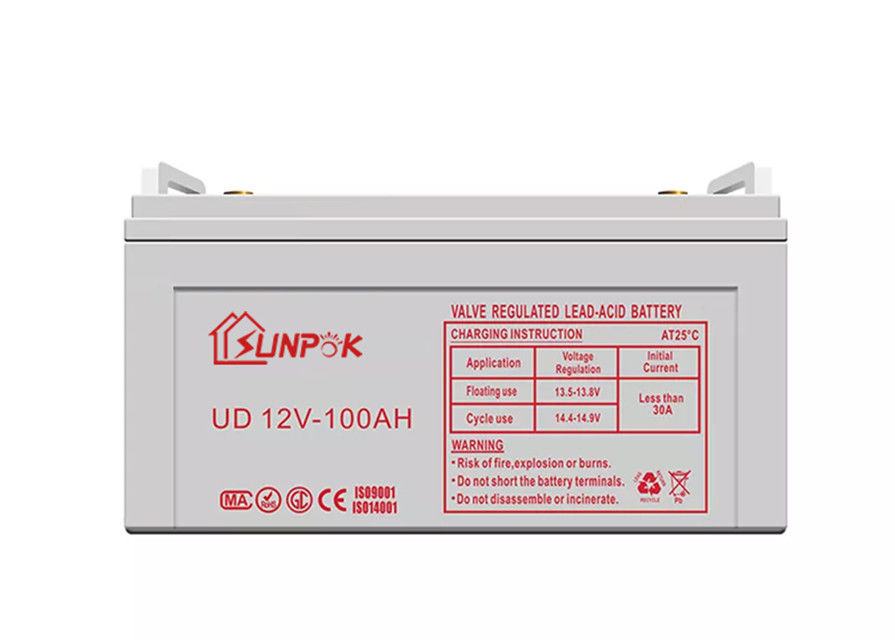 UN38.3 چرخه عمیق باتری ژل 12 ولتی 100 ساعت 200 ساعت برای ذخیره انرژی لیفتراک برقی قایق RV