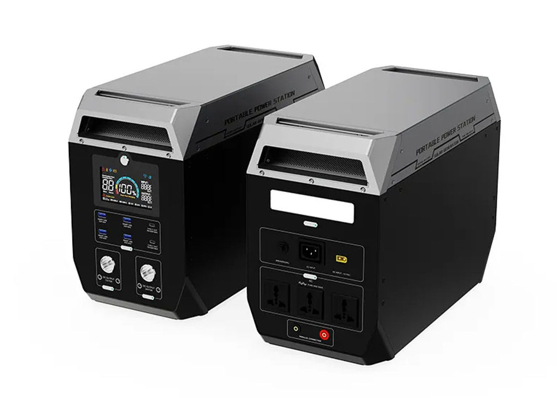 ژنراتور خورشیدی نیروگاه قابل حمل لیتیوم 2000w ساخته شده برای کمپینگ در فضای باز در منزل