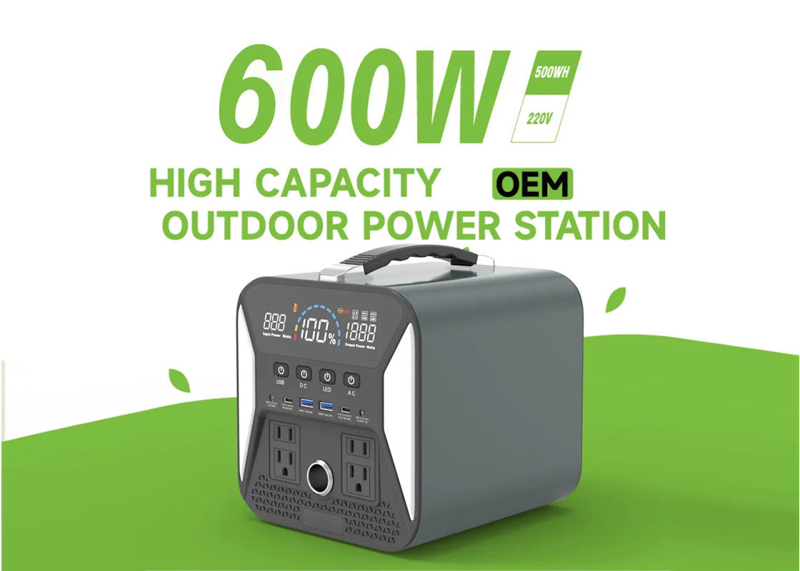 اضافه بار اتصال کوتاه نیروگاه قابل حمل لیتیوم 1000 وات نوع C Dc Ac 600 وات