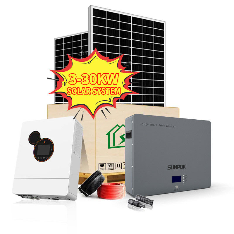 کیت سیستم خورشیدی هیبریدی صفحه نمایش ODM LCD سیستم برق پانل خورشیدی هیبریدی خاموش شبکه