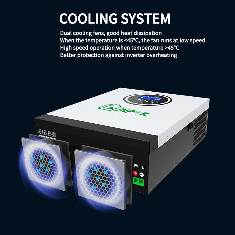 Sunpok 5kw 6kw 7kw On Grid Off Grid Solar Inverter استفاده خانگی Hybrid Off Grid Inverter