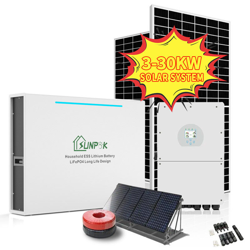 سیستم برق بادی خورشیدی هیبریدی خاموش شبکه 5Kw 8Kw 10Kw 12Kw سیستم برق خانگی خاموش شبکه