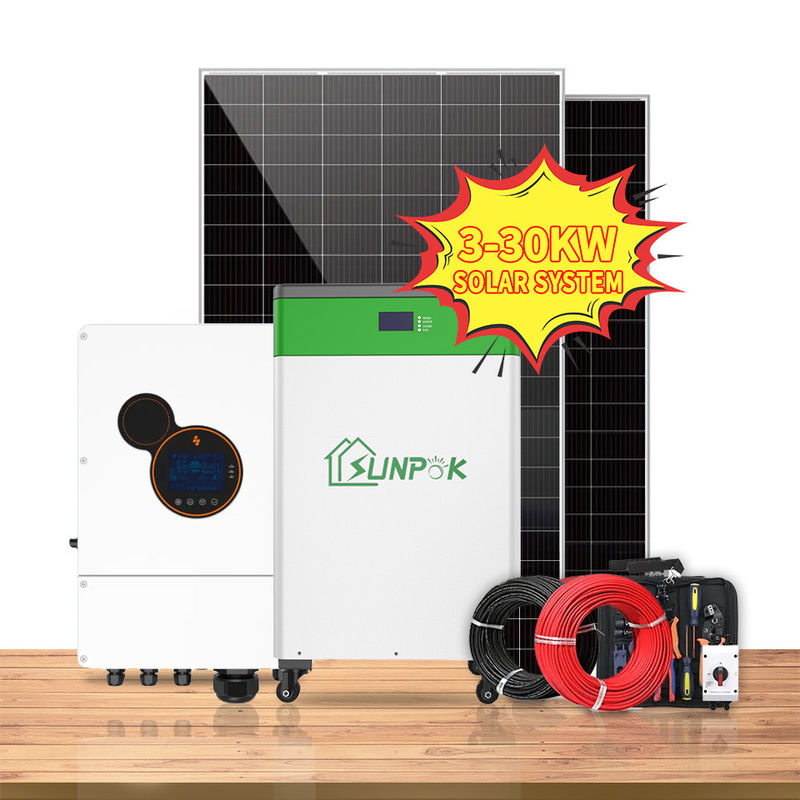 2.5kw 3.5kw 5kw سیستم انرژی خورشیدی در فضای باز سیستم خورشیدی خارج از شبکه کیت روی شبکه