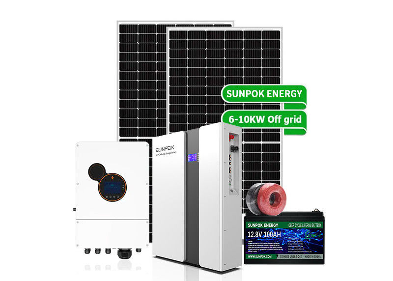 مجموعه کامل سیستم انرژی خورشیدی 5000 وات سیستم خورشیدی ترکیبی 3KW 6KW 8KW 10KW پنل خورشیدی کیت خانه پنل خورشیدی سیستم برای خانه