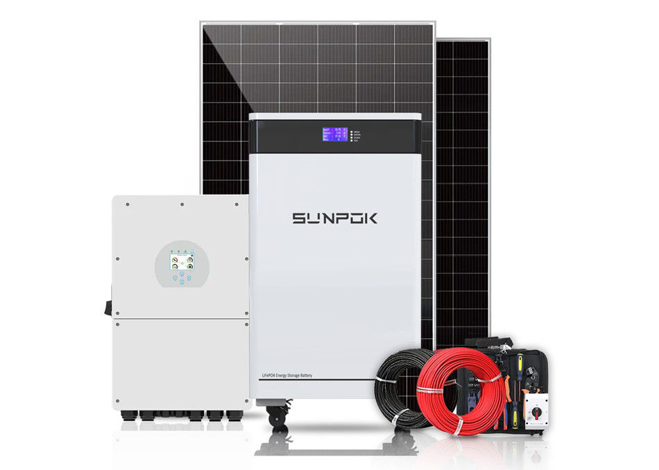 230V 3Kw 5Kw 8Kw 10Kw کیت سیستم خورشیدی ترکیبی برای خانه و کسب و کار