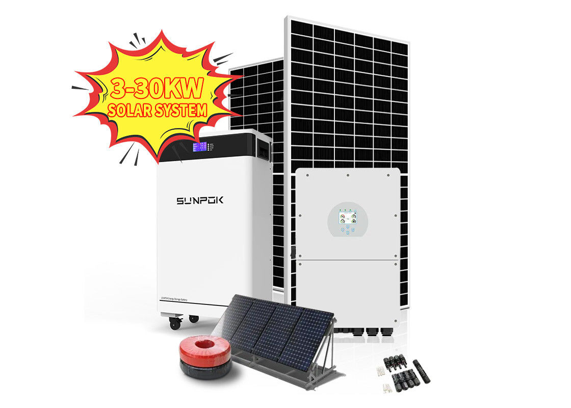 سیستم انرژی خورشیدی با باتری لیتیوم 20kW 15kW 16kW 10kW سیستم انرژی خورشیدی