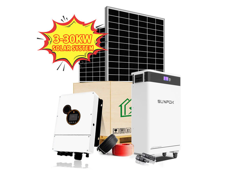 سیستم خورشیدی 6.2kw کامل 6.2KW 11KW کیت خورشیدی کامل سیستم پنل خورشیدی برای خانه سیستم انرژی خورشیدی