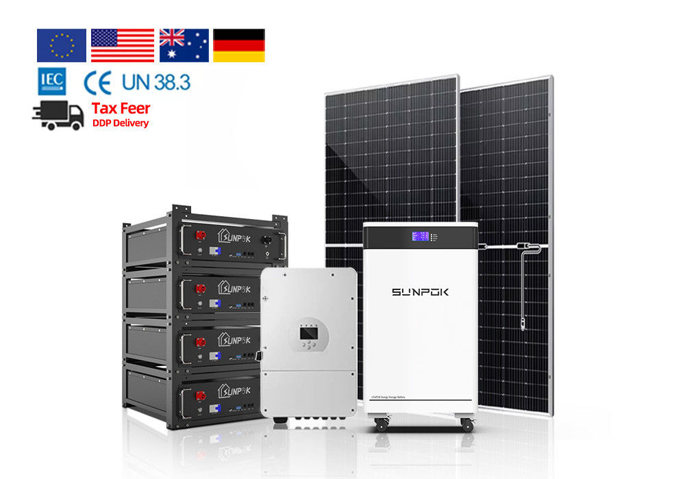 سیستم خورشیدی کامل خانه 1 Kw 2 Kw 3kw 5kw 5kva سیستم خورشیدی ترکیبی