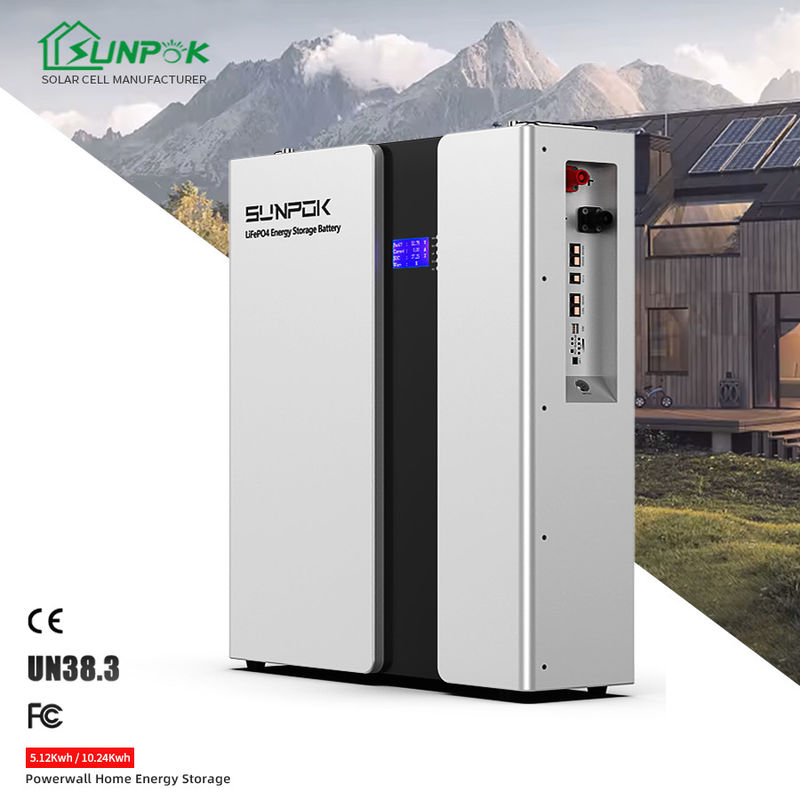 دیوار خورشیدی نصب شده 48v 50ah 100ah 150ah 200ah انرژی ذخیره سازی دیوار قدرت 5kw 10kw Lifepo4 باتری لیتیوم یون