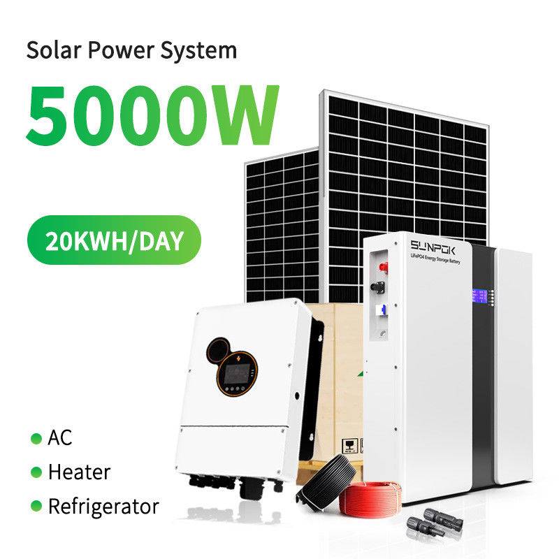 سیستم خورشیدی خارج از شبکه 5KW 10KW 20KW خانه صنعتی تجاری برای فروش سیستم انرژی خورشیدی