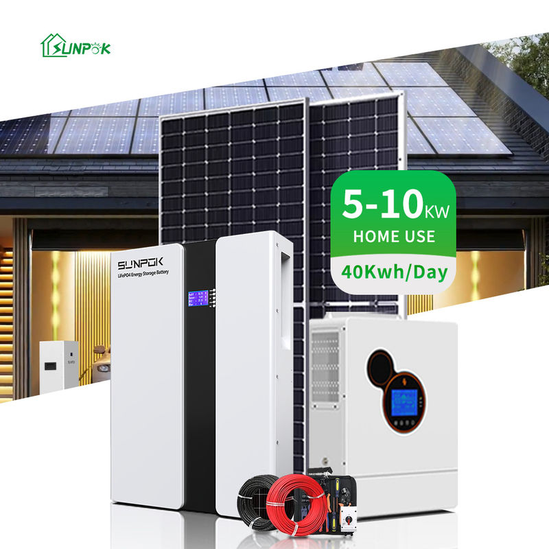 سیستم های انرژی خورشیدی 3kW 5kW 10kW 12kW 15kW هیبرید از شبکه کامل پانل های خورشیدی