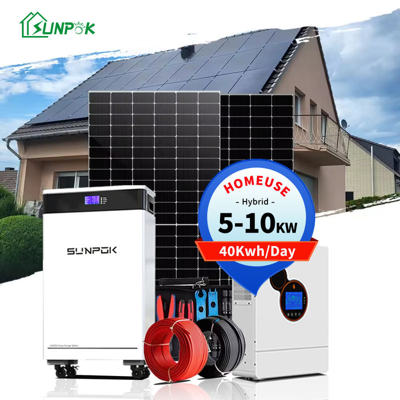 استفاده خانگی سیستم انرژی خورشیدی کیت کامل 5Kw 10Kw 30Kw پنل های خورشیدی سیستم برق