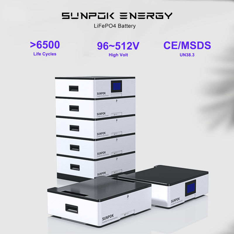 سیستم خورشیدی قابل انباشت 51.2v 200ah خانه 10kwh 20kwh 30kwh باتری ذخیره انرژی
