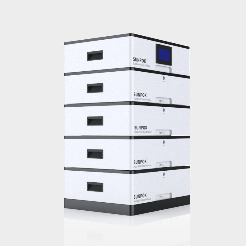 باتری ذخیره سازی انرژی ماژولار قابل جمع آوری 48V 10kwh 20kwh 400Ah باتری خانه ولتاژ بالا