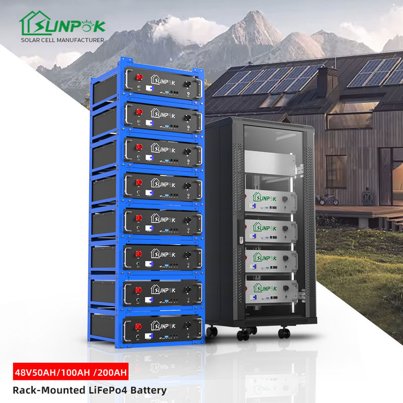 فروش داغ 48 ولت باتری ریک نصب شده ریک نصب شده Lifepo4 100Ah 200Ah باتری لیتیوم یون
