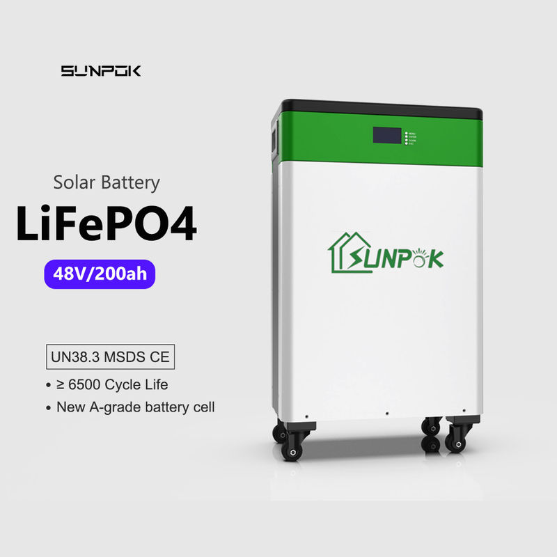 چرخه عمیق LiFePO4 باتری لیتیوم یون خورشیدی 10kwh 48v 200ah سیستم انرژی خورشیدی خانگی