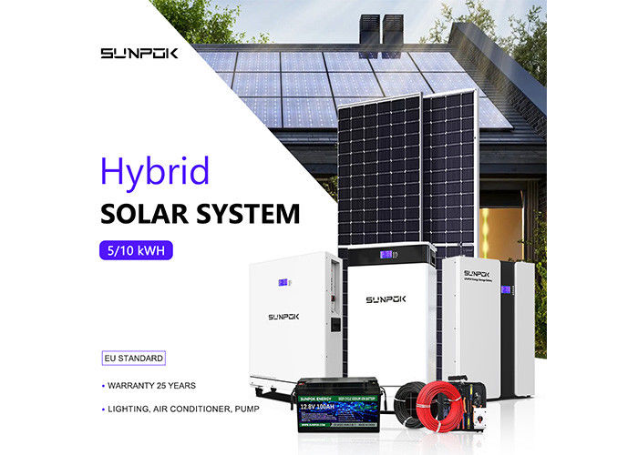 سیستم انرژی خورشیدی 3kW 5kW 10kW کیت پنل خورشیدی خانگی برای خانه های پیش ساخته