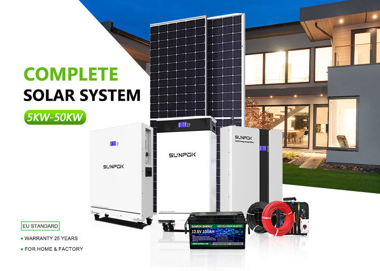 اینورترهای انرژی خورشیدی ترکیبی باتری های لیتیوم برای سیستم های 5kw 15kw 30kw سیستم خانه خارج از شبکه