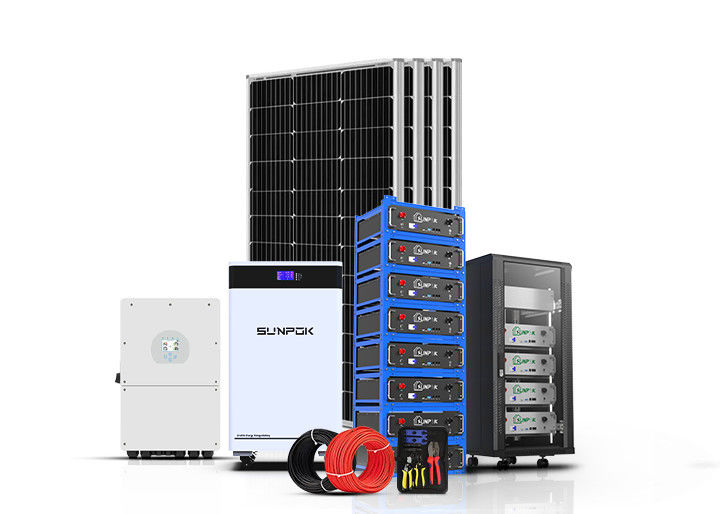 سیستم انرژی خورشیدی فتوولتائیک 5Kw 10Kw 12Kw کیت کامل سیستم های انرژی خورشیدی هیبریدی برای خانه