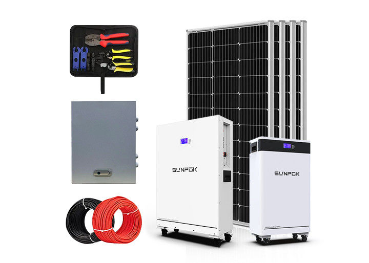 سیستم انرژی خورشیدی برای تجاری 3kW 3000w 6kW 8kW 10kW سیستم هیبریدی روی شبکه سیستم انرژی خورشیدی خارج از شبکه