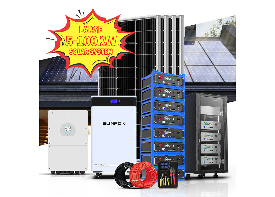 از شبکه به شبکه و سیستم برق ترکیبی 3kw 5kw 10kw سیستم انرژی خورشیدی