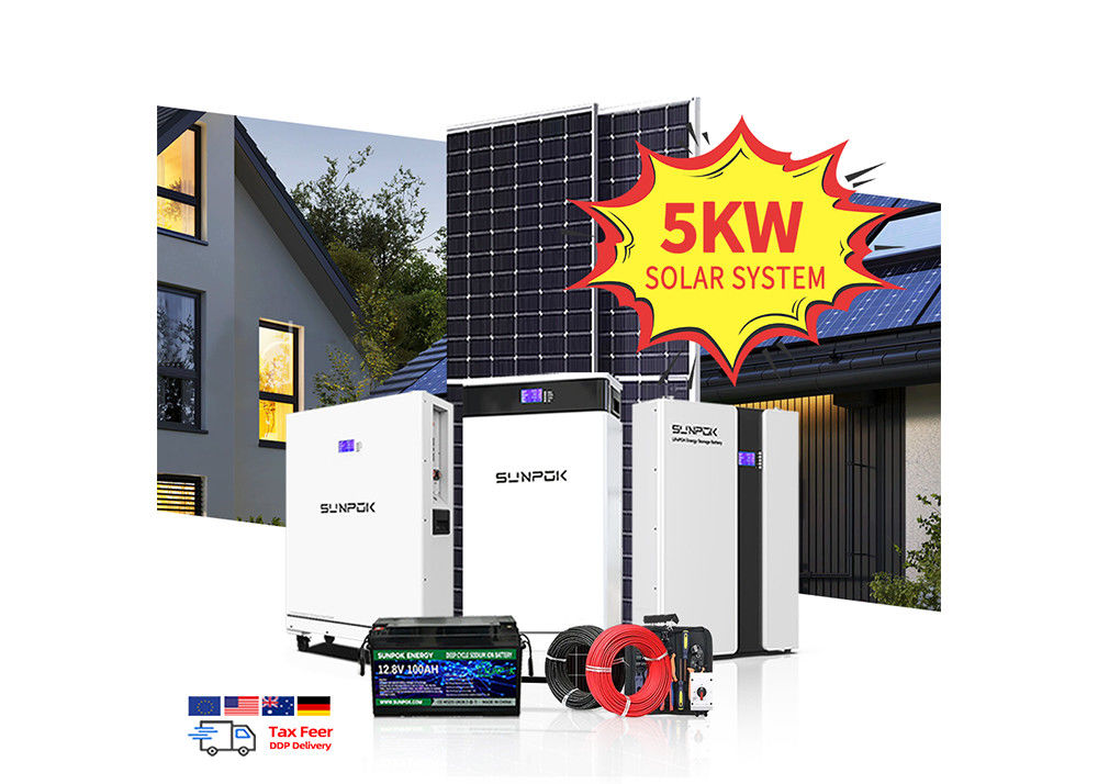 سیستم انرژی خورشیدی برای خانه خارج از شبکه مجموعه کامل 5 Kw 10kw 15kw سیستم انرژی خورشیدی خارج از شبکه