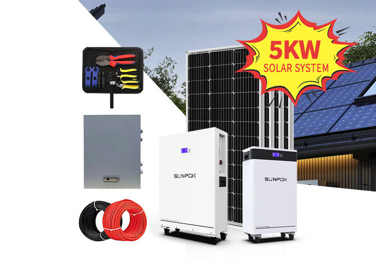 سیستم خورشیدی 8kw 10kw 12kw 15kw کیت پنل خورشیدی با باتری لیتیوم و اینورتر