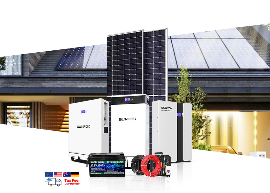 سیستم خورشیدی ترکیبی 6KW 8KW 10KW 15KW 20KW سیستم های انرژی خورشیدی کل مجموعه سیستم خورشیدی کیت خاموش شبکه