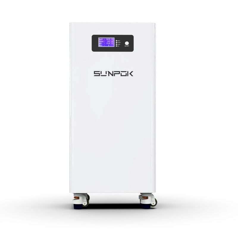 سیستم خورشیدی خانه 15kwh باتری لیتیوم 48V 300Ah با چرخ 51.2v 15kwh 30kwh باتری ذخیره انرژی لیتیوم برای خانه