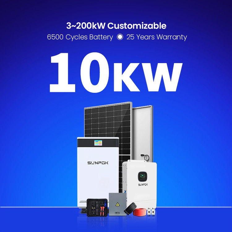 مجموعه جدید سیستم انرژی خورشیدی سیستم خورشیدی ترکیبی 3kw 5kw 8kw 10kw 15kw سیستم انرژی خورشیدی غیر شبکه ای برای استفاده خانگی