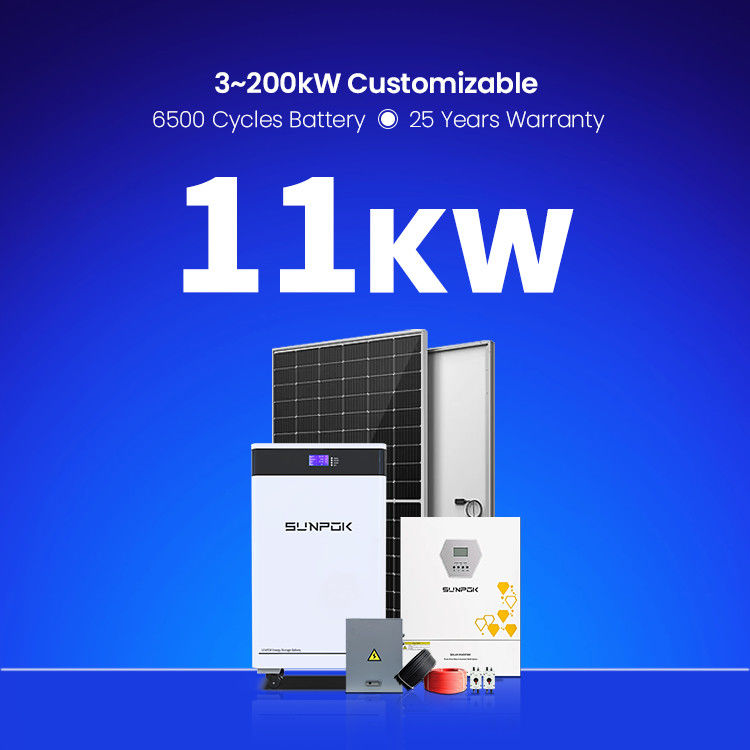 استفاده خانگی سیستم انرژی خورشیدی 3KW 6KW 11KW 22KW هیبرید خارج از شبکه پنل خورشیدی مزارع LifePo4 باتری خارج از شبکه کیت پنل خورشیدی
