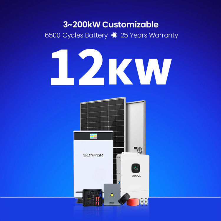 5Kw 10Kw 12Kw 15Kw 18Kw 20Kw 25Kw 30Kw سیستم انرژی خورشیدی غیر شبکه ذخیره سازی سیستم انرژی خورشیدی