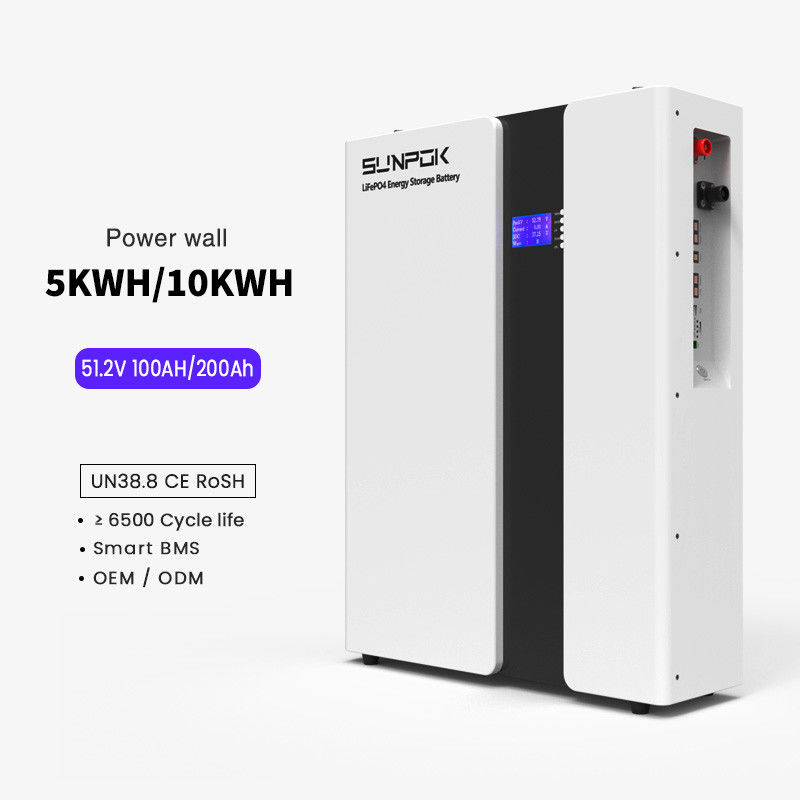 خانه Lifepo4 باتری ذخیره انرژی خورشیدی 200Ah 48V 10kWh قدرت دیوار لیتیوم یون Lifepo4 باتری با بهترین قیمت