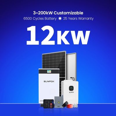 Complete 12kw Solar Power System Home Hybrid 8000w Solar Panels 10000w Full 10kw Kit off the Grid Solar Energy System