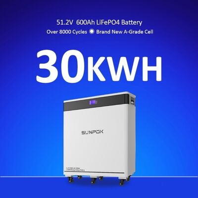 Lithium Lifepo4 Energy Storage 8000 Cycle Lithium Ion Battery 51.2v 30kWh 32kWh Battery Pack