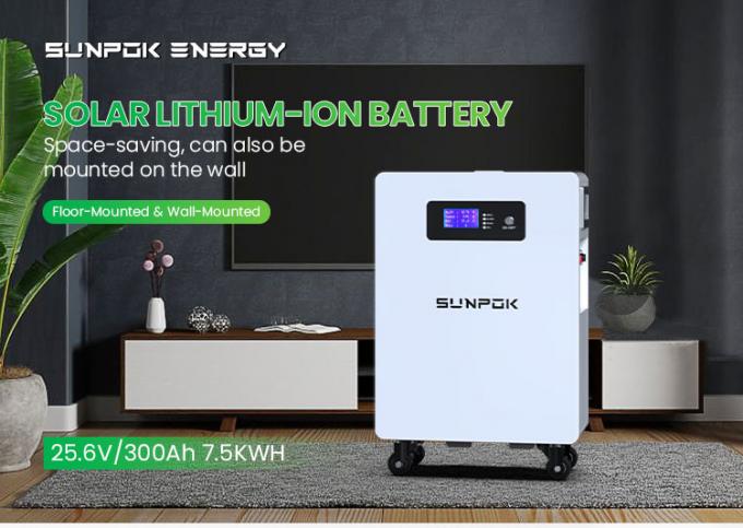 2025 طراحی جدید 7.5Kwh باتری 24V 300 باتری لیتیوم یون 300Ah باتری لیتیوم 300Ah سیستم ذخیره انرژی خورشیدی 0